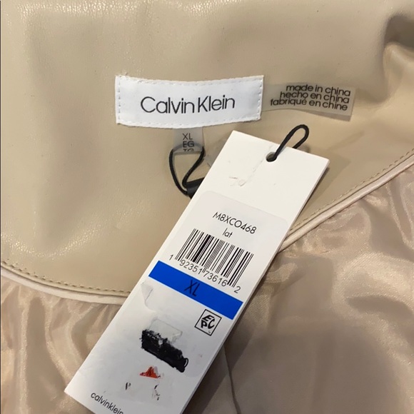 NWT CALVIN KLEIN Faux Leather Motorcycle Jacket - Picture 9 of 9